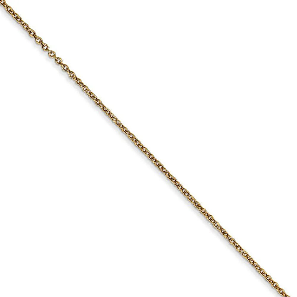 14k Yellow Gold Doves Circle Necklace