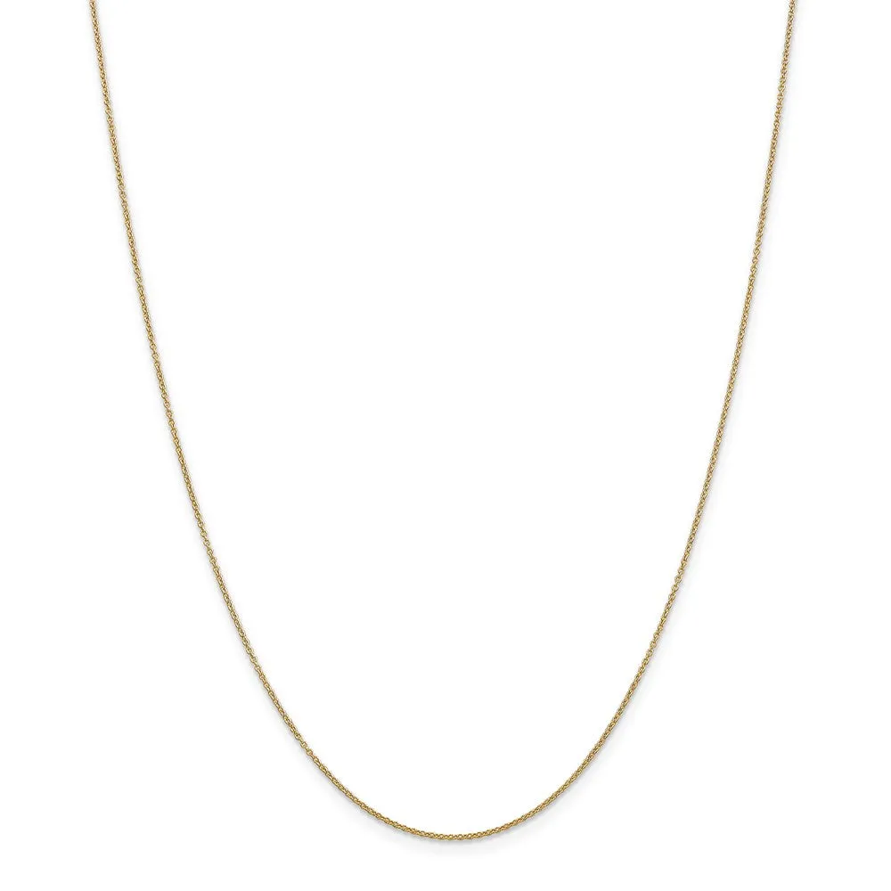 14k Yellow Gold Doves Circle Necklace