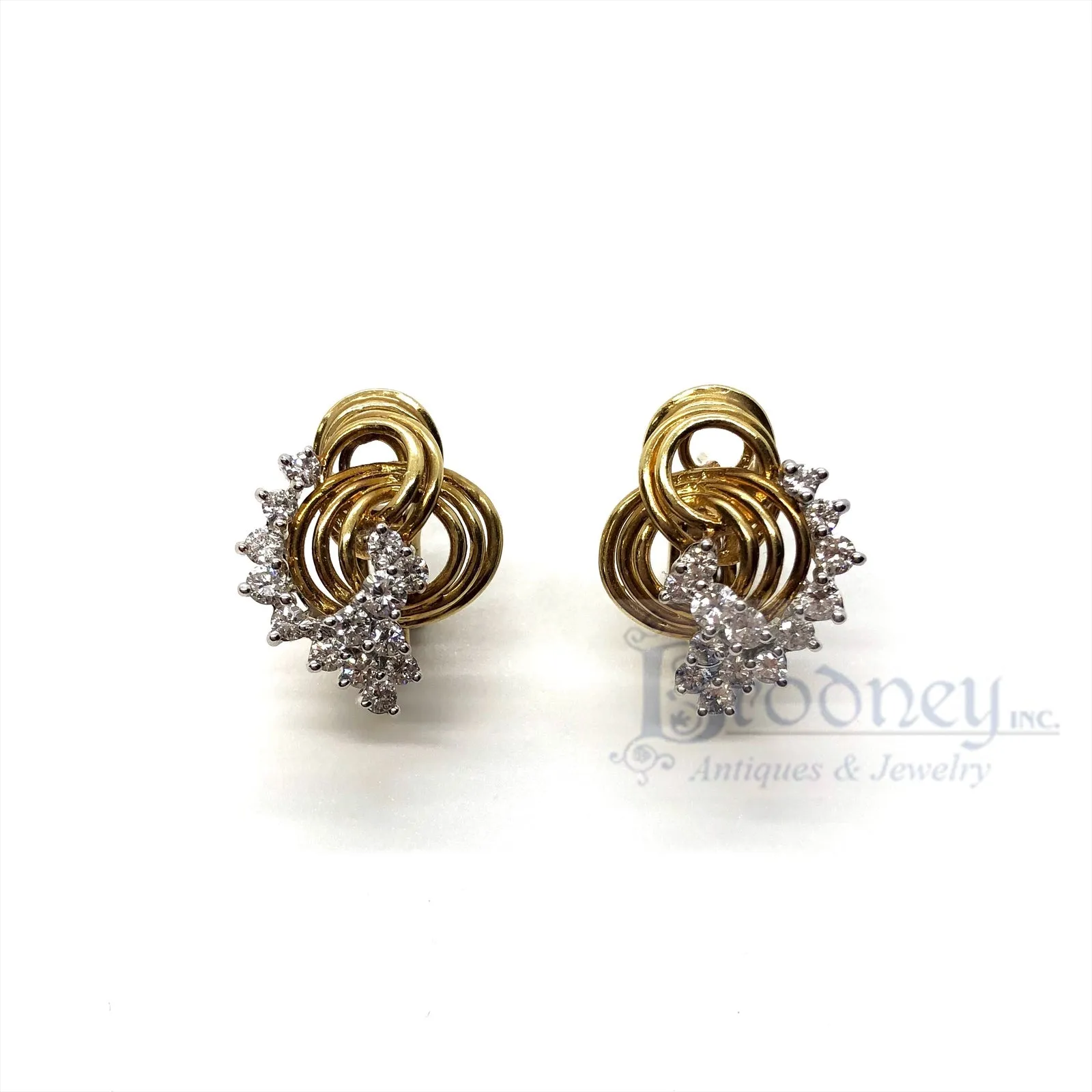 18 Kt Gold and Diamond Earrings