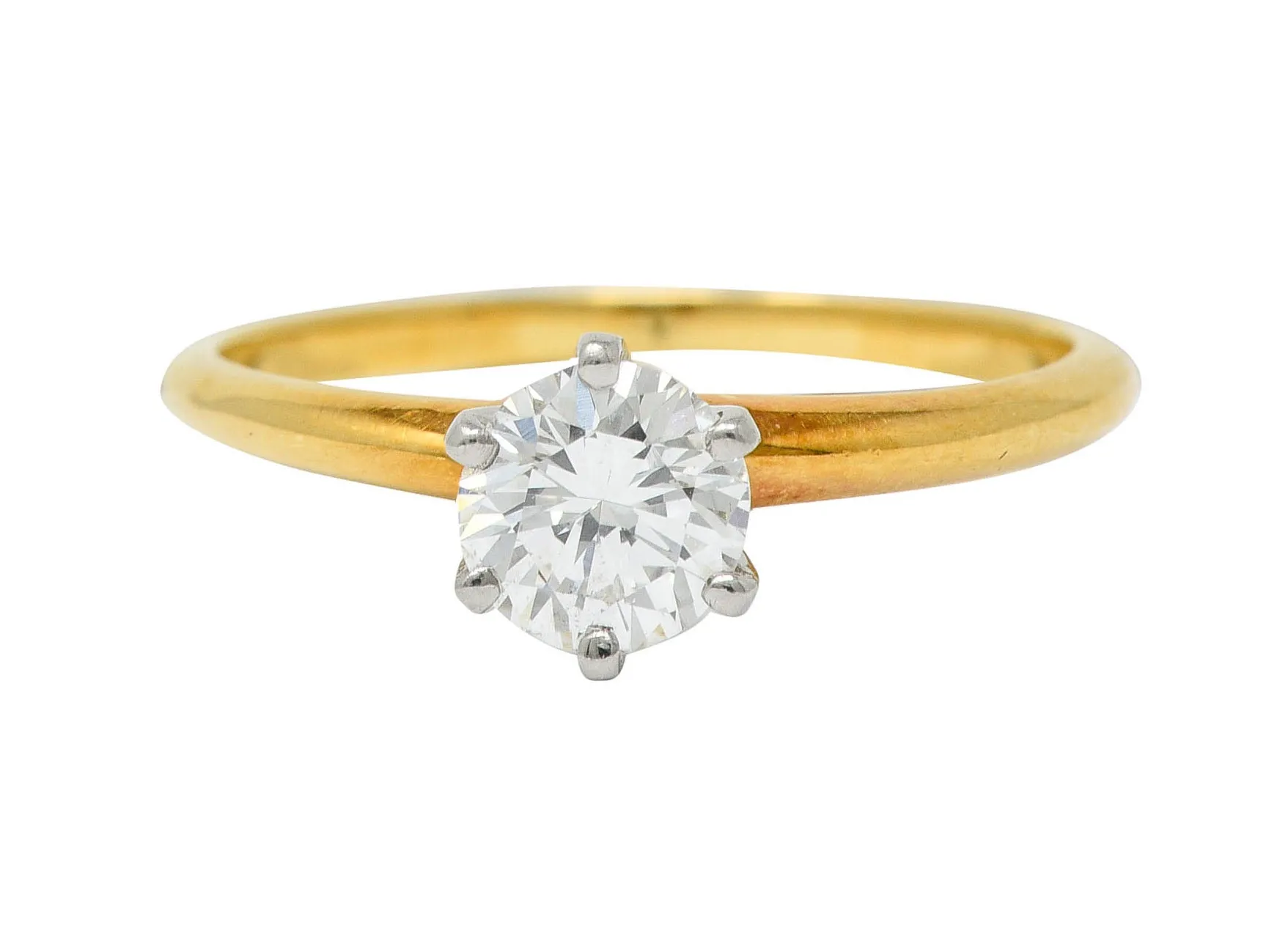 1950's Tiffany & Co. 0.35 CTW Diamond 14 Karat Gold Solitaire Engagement Ring