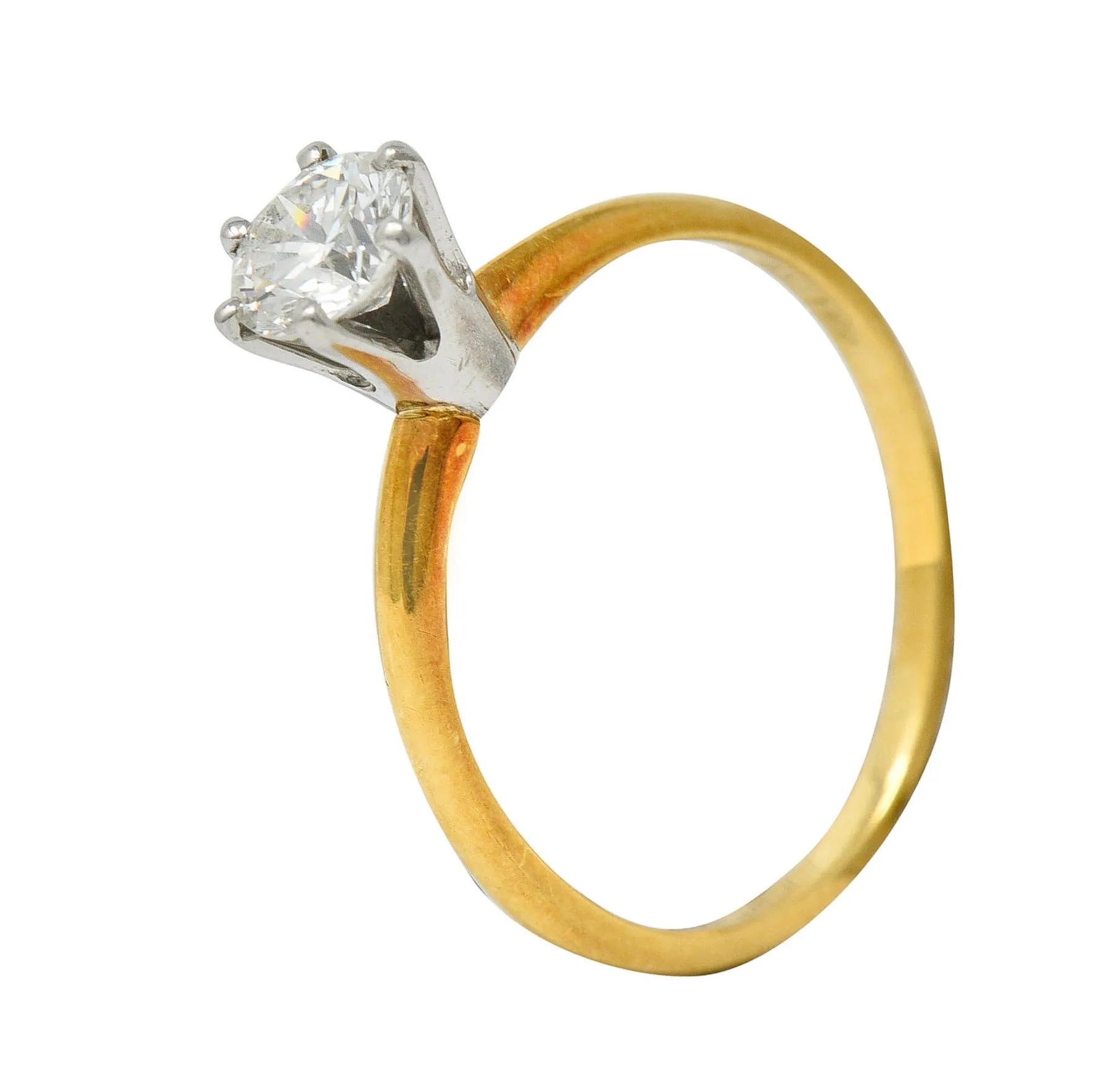 1950's Tiffany & Co. 0.35 CTW Diamond 14 Karat Gold Solitaire Engagement Ring