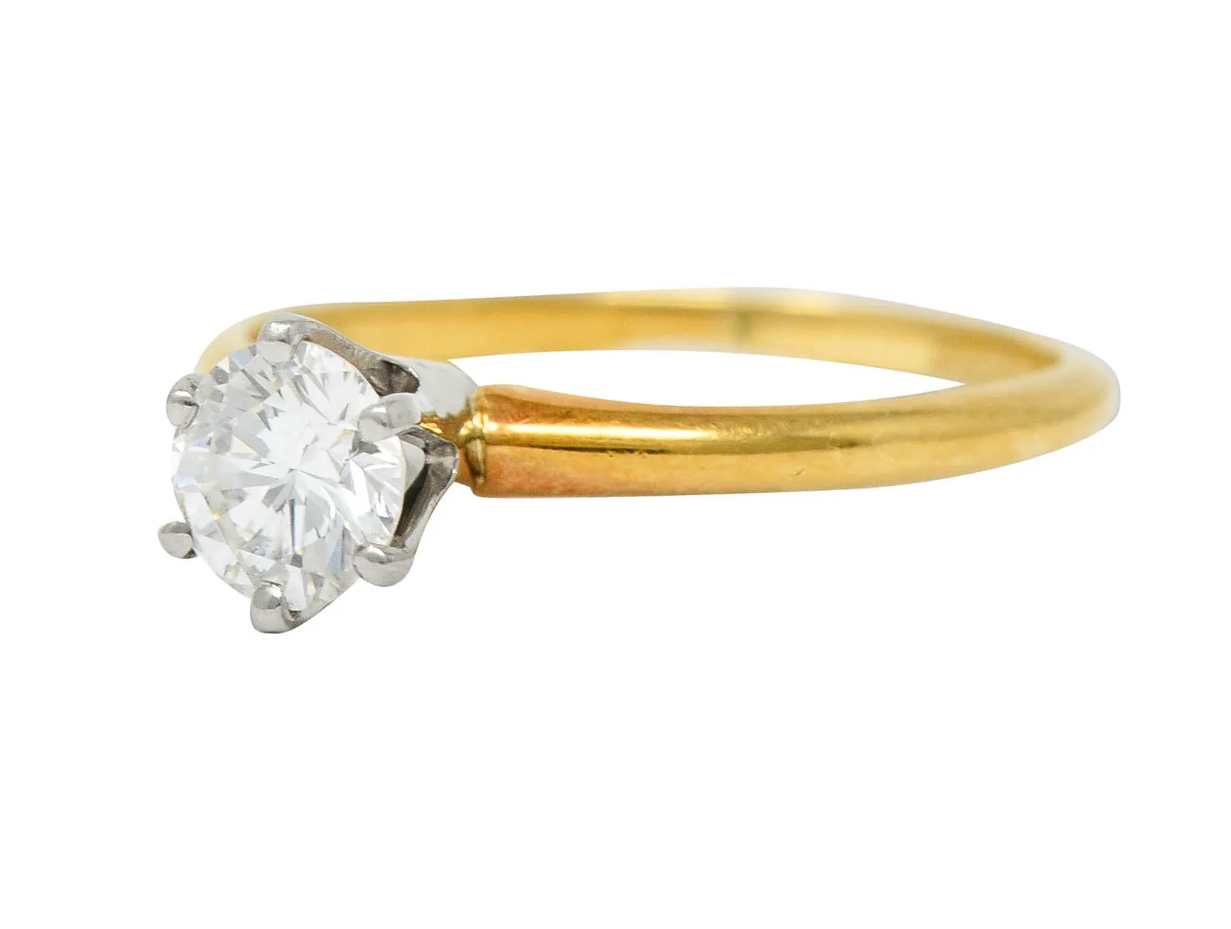 1950's Tiffany & Co. 0.35 CTW Diamond 14 Karat Gold Solitaire Engagement Ring