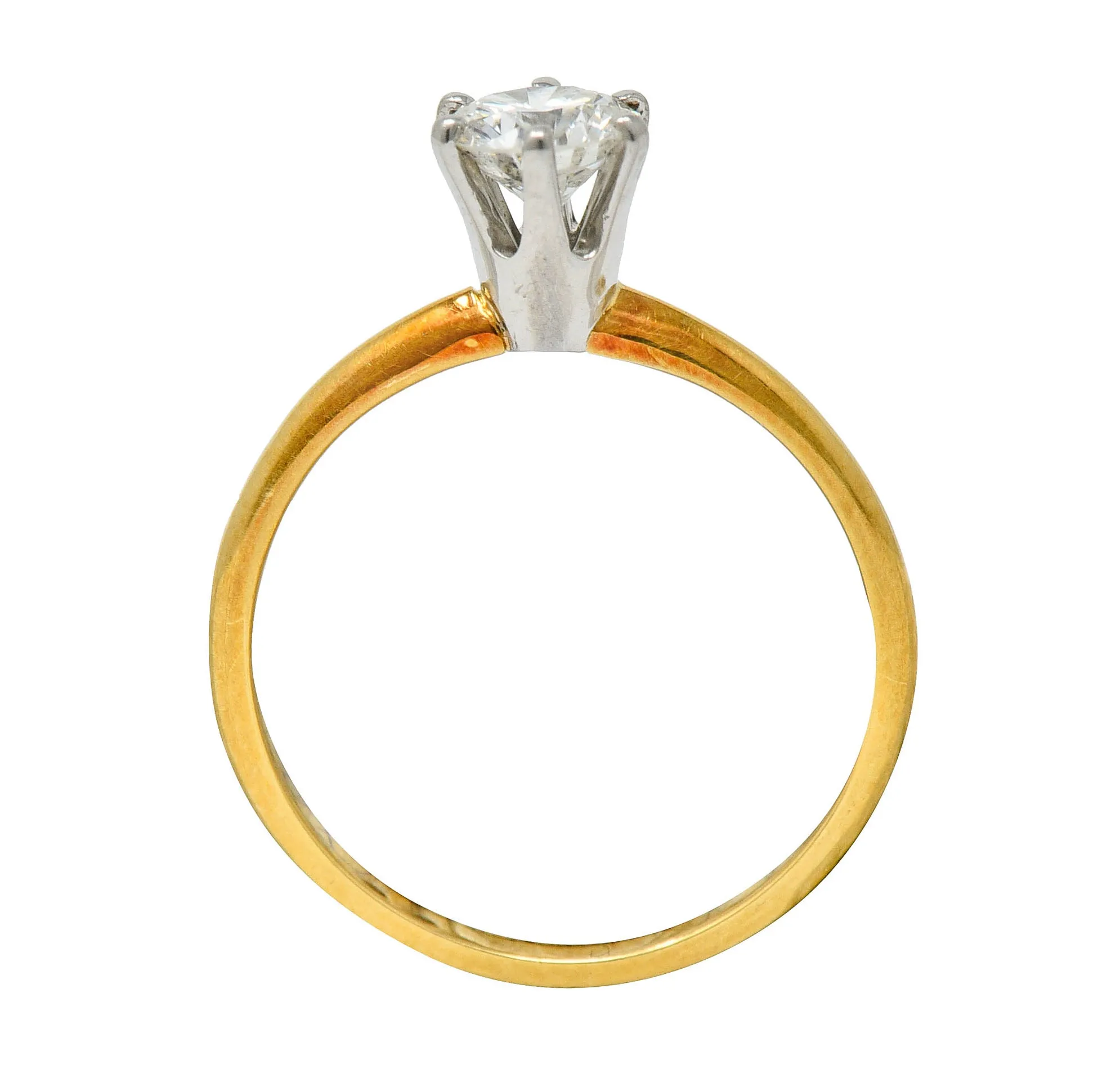 1950's Tiffany & Co. 0.35 CTW Diamond 14 Karat Gold Solitaire Engagement Ring