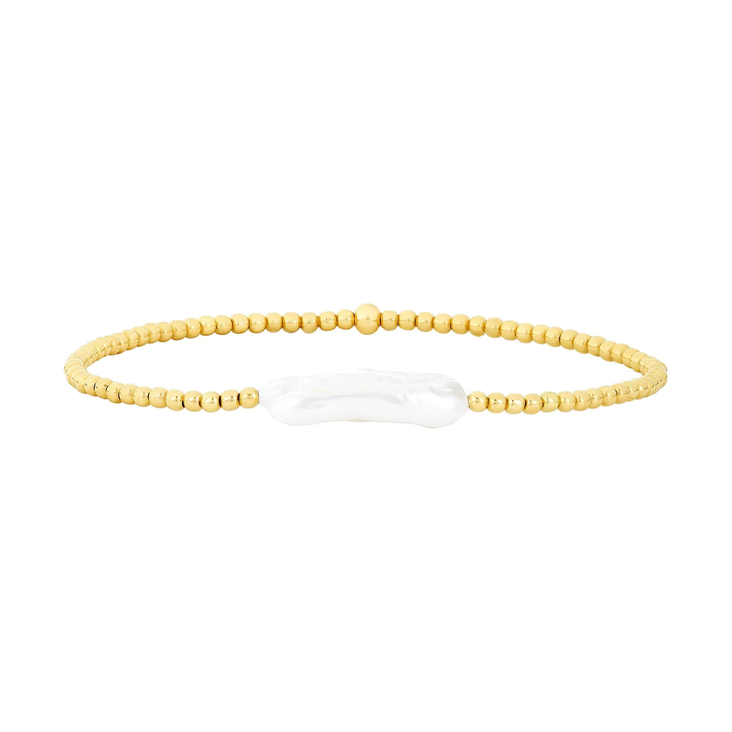 2MM Signature Bracelet with Pearl Bar