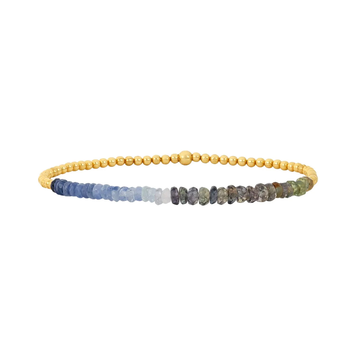 2MM Signature Bracelet with River Sapphire Ombré