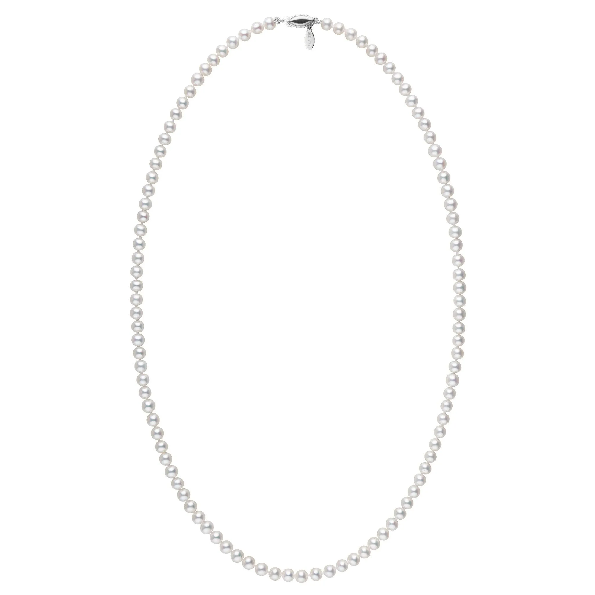 5.5-6.0 mm White Freshadama Freshwater Pearl 22 Inch Necklace