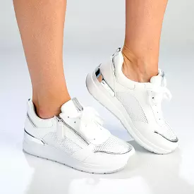 Aaliyah Sneaker - White/Silver