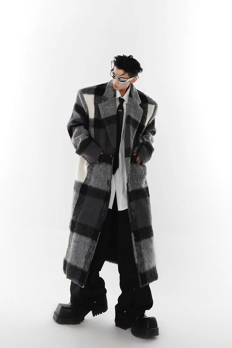 AC Plaid Woolen Coat