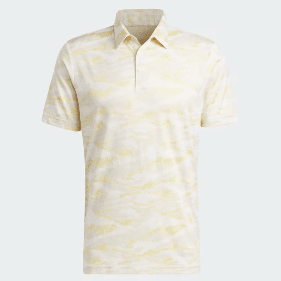 Adidas Horizon-Print Golf Polo Shirt - White