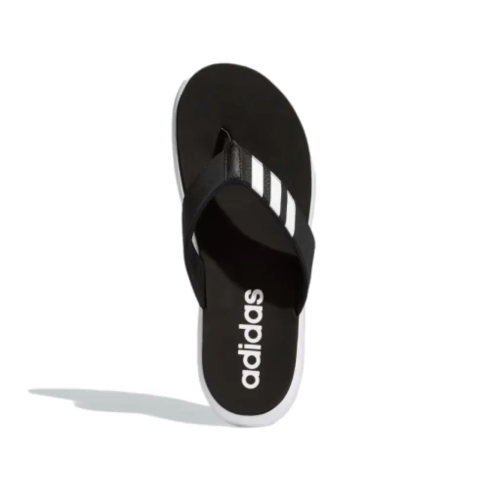 Adidas Men's Comfort Flip-Flops Slipper (Core Black/Cloud White/Core Black)