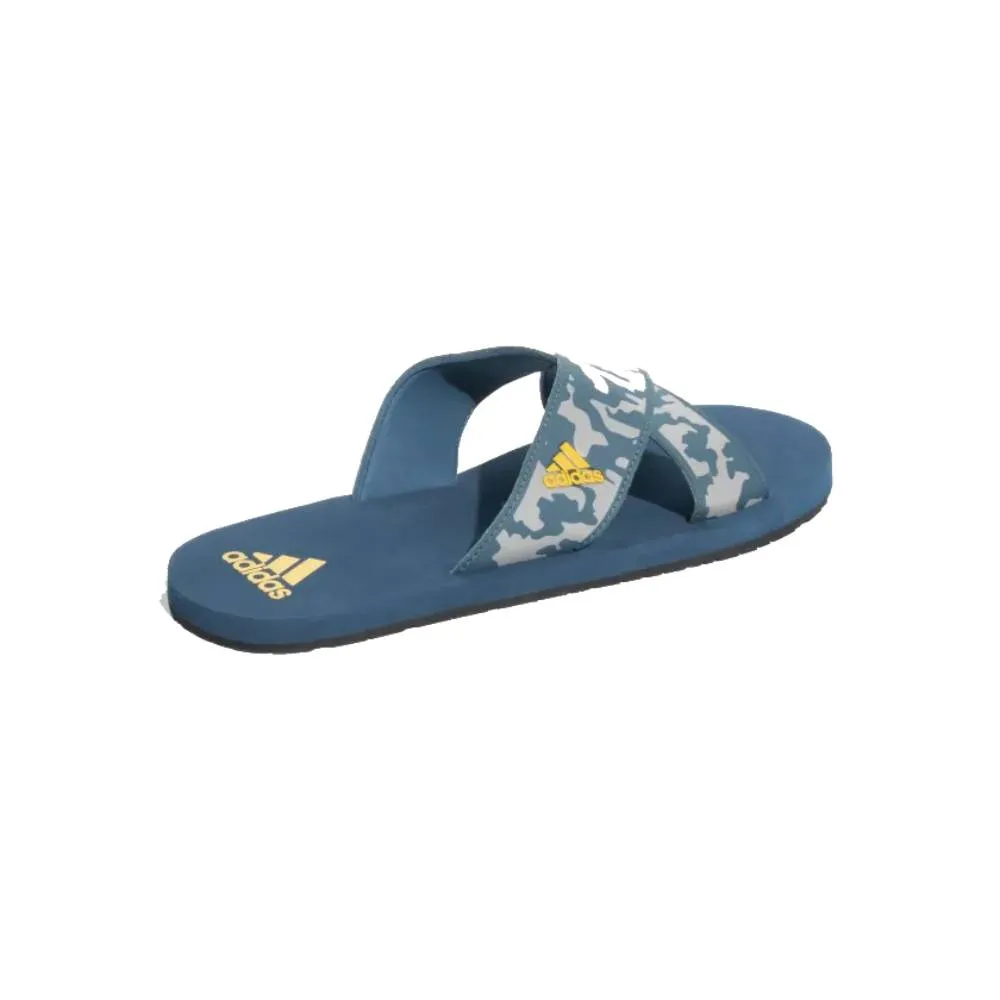 Adidas Men's Distincto Flip Flops Slipper (Wild Teal/Dove Grey/Active Gold)