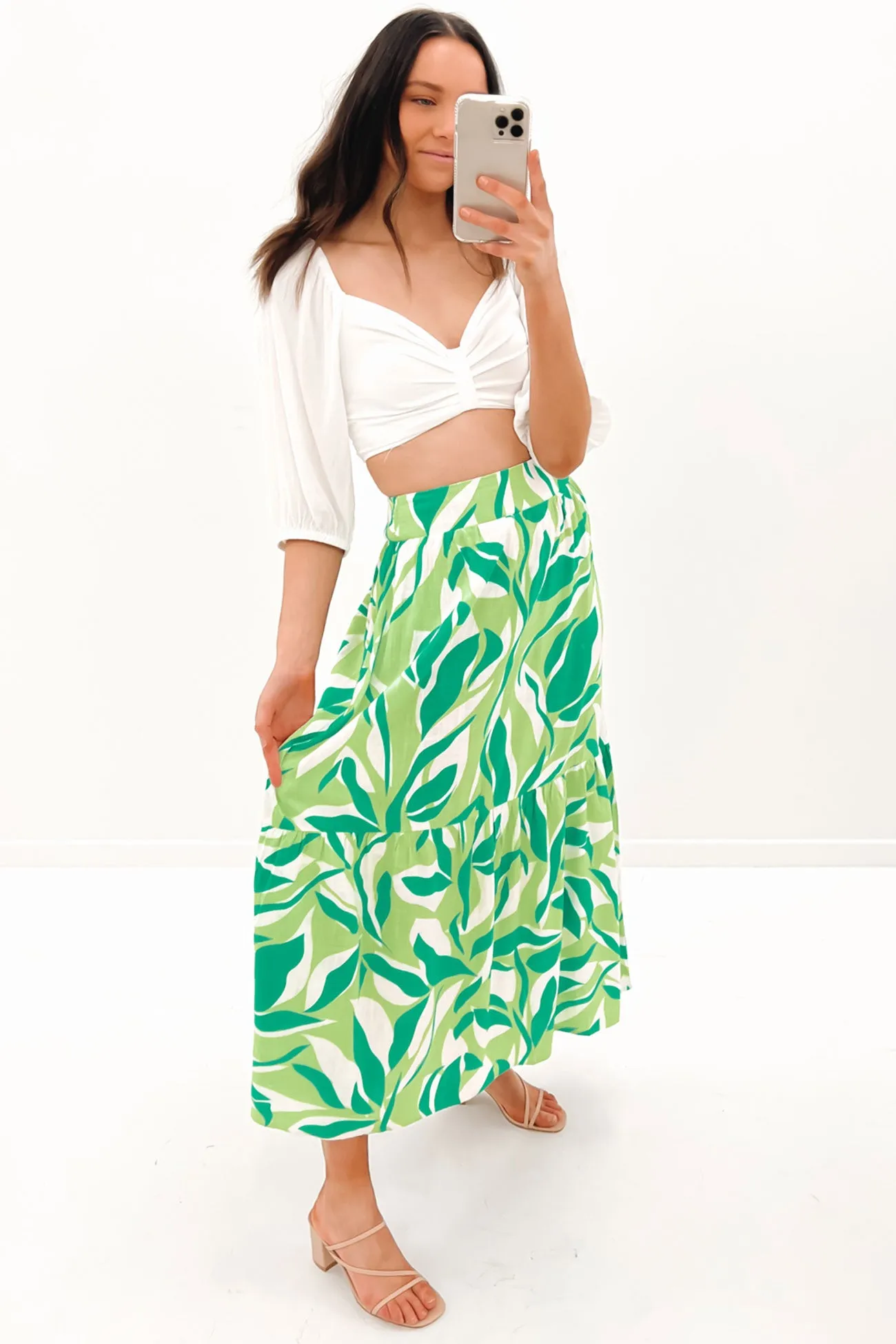 Adison Maxi Skirt Green