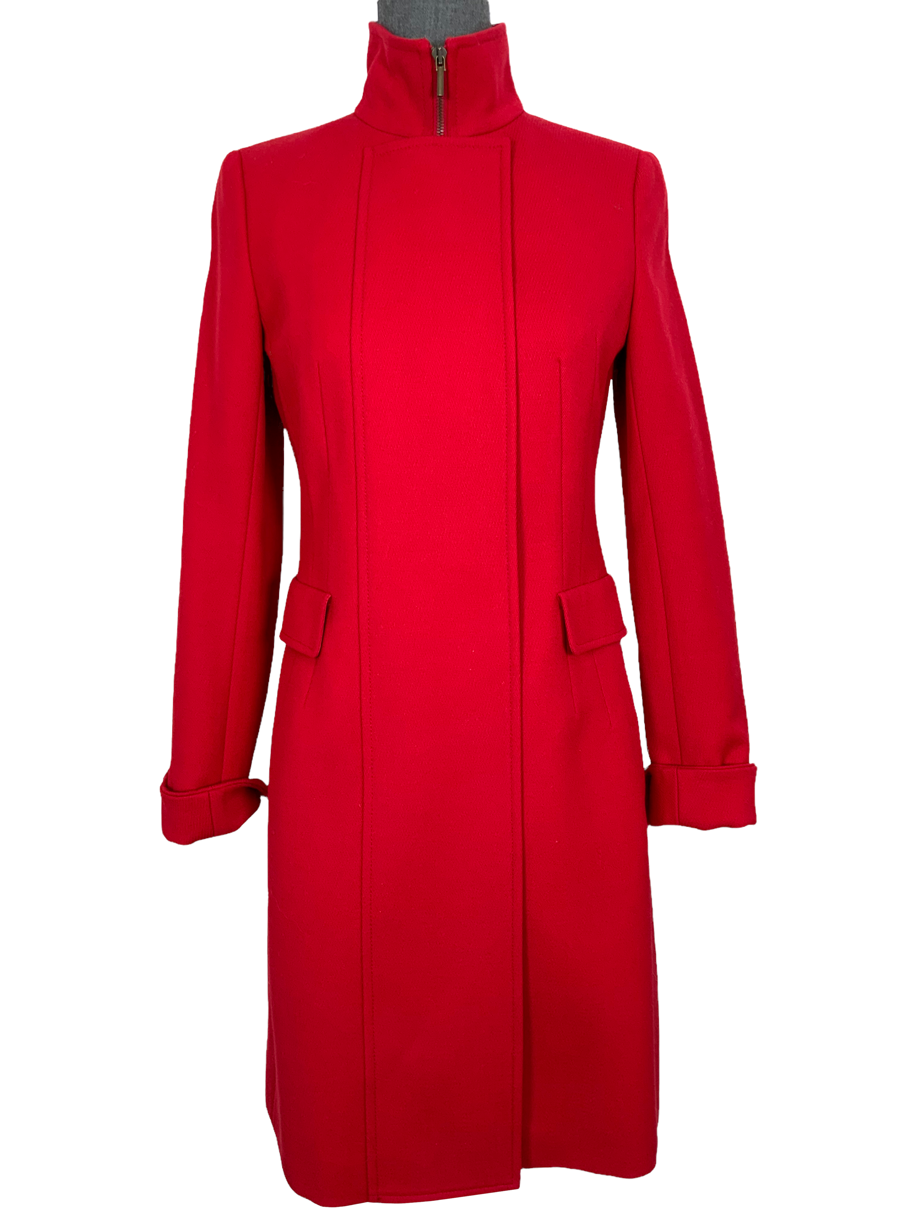 AKRIS Punto Wool Long Coat Size S