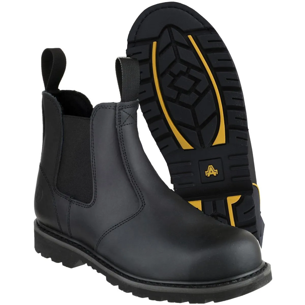 Amblers Safety FS5 Goodyear Welted Pull on Safety Dealer Boot Black