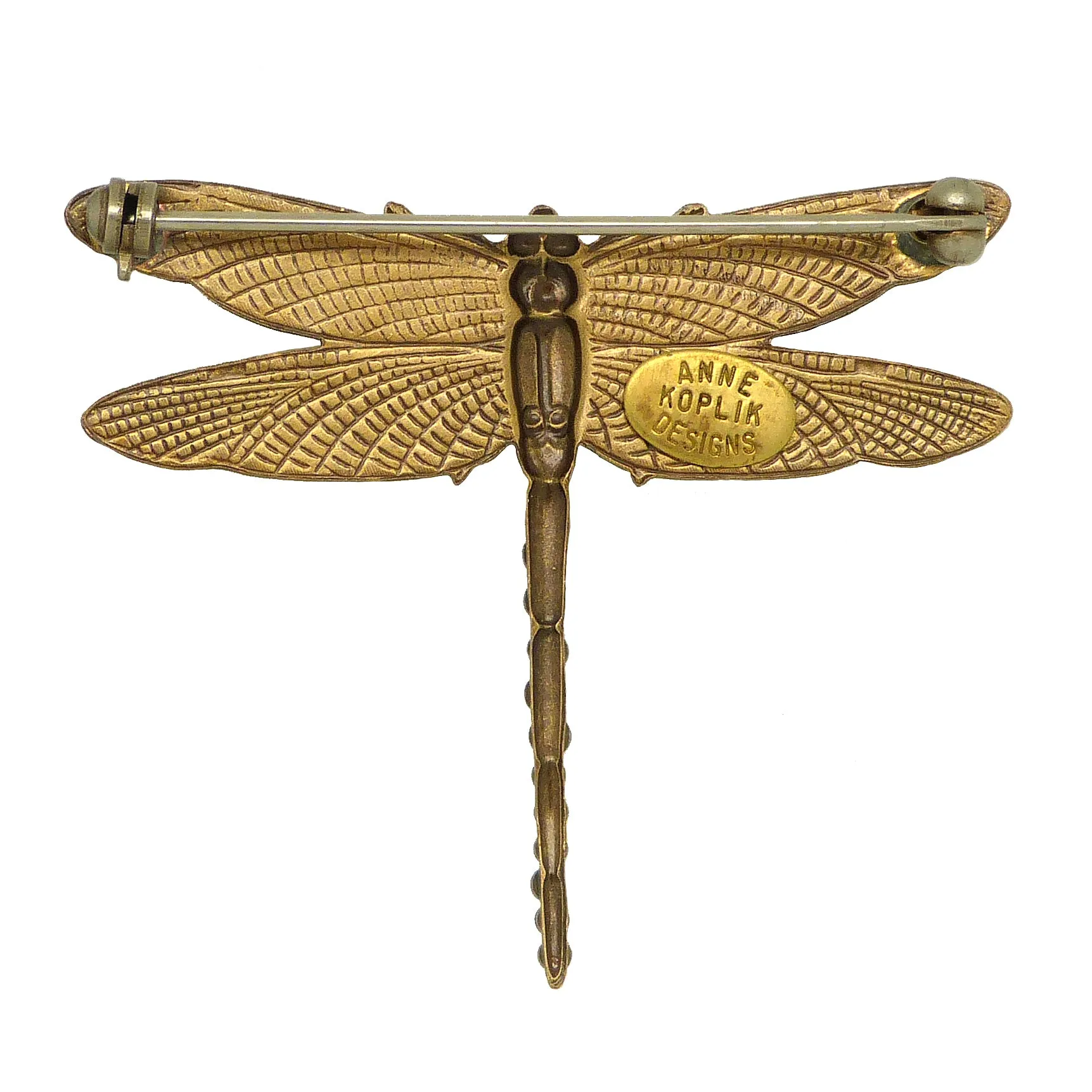 Anne Koplik Abella Dragonfly Pin Brooch with Swarovski Crystal PN5523CRY