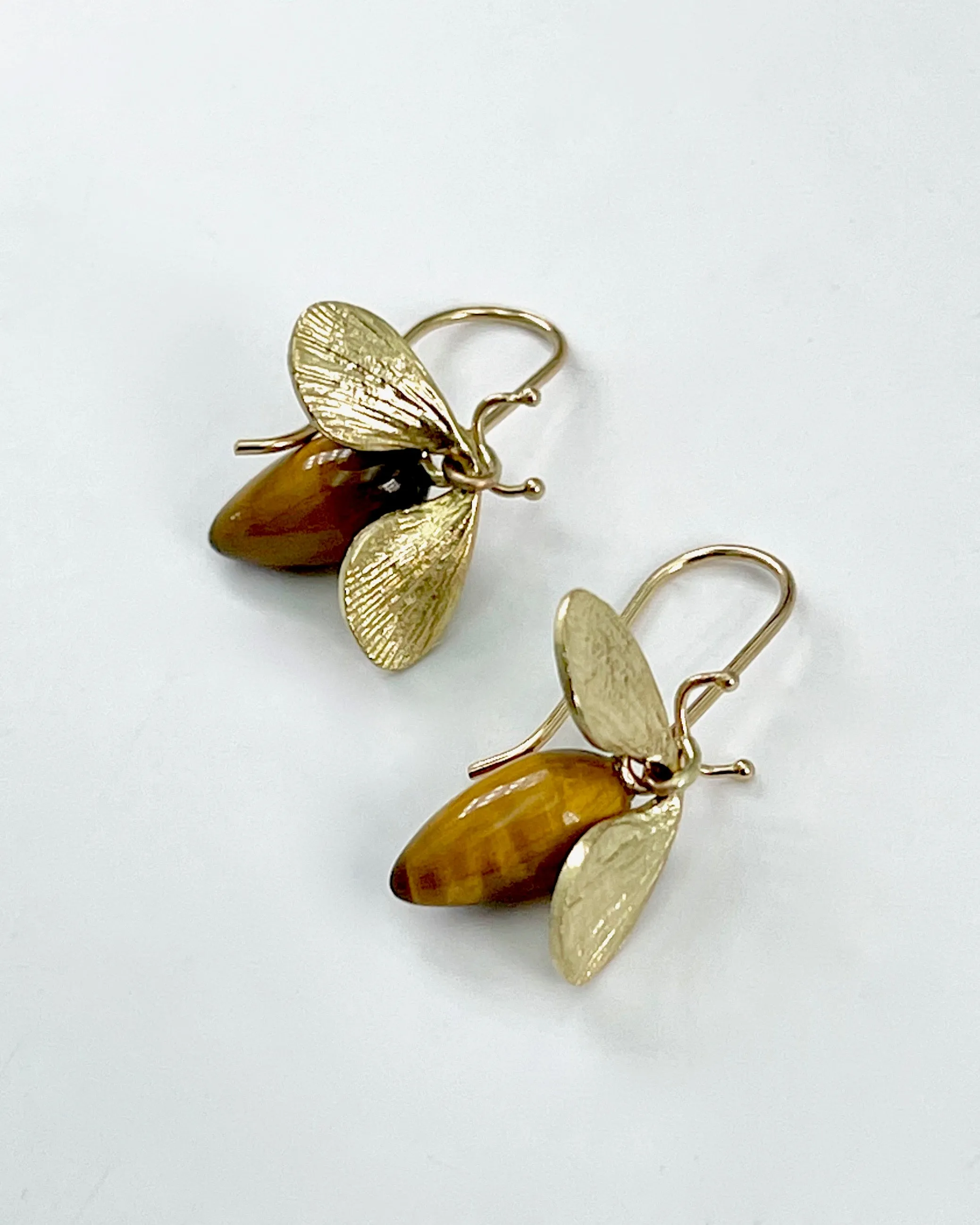 Annette Ferdinandsen Tiger's Eye Bee Earrings