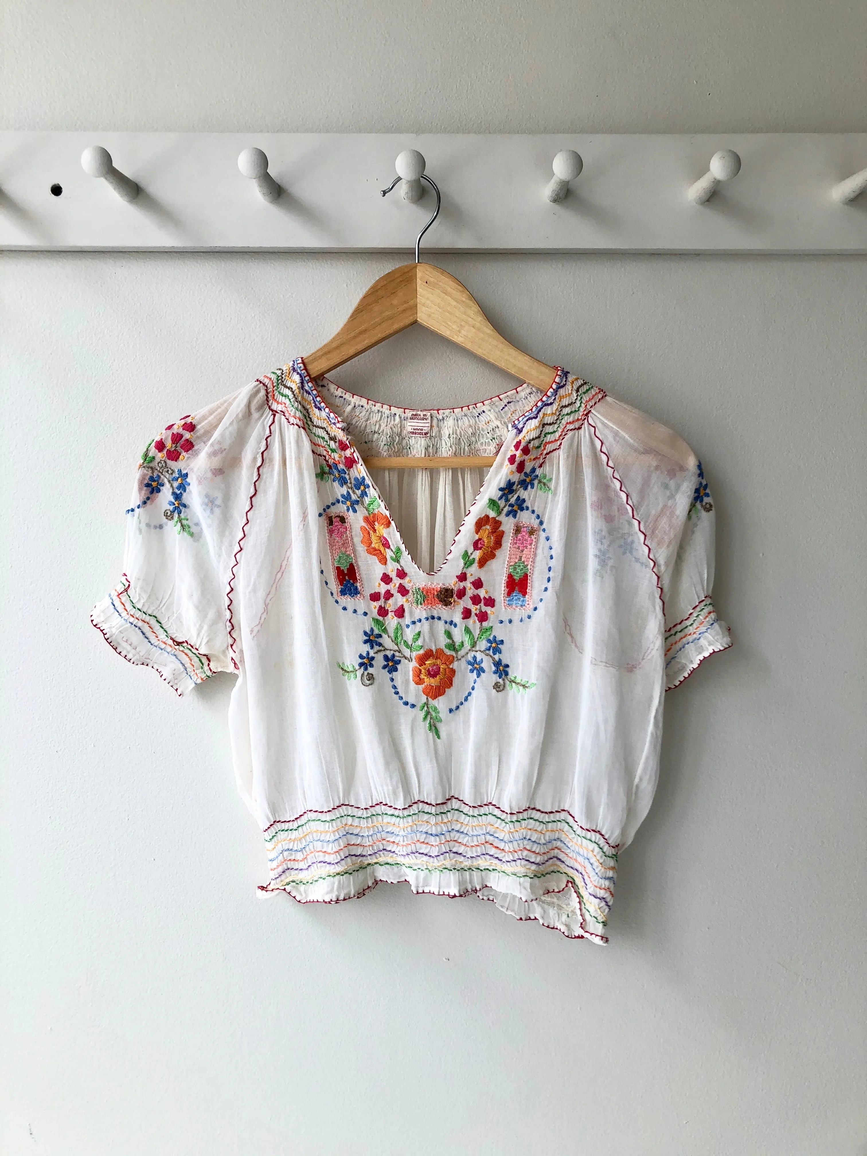 Antique Hungarian Folk Blouse