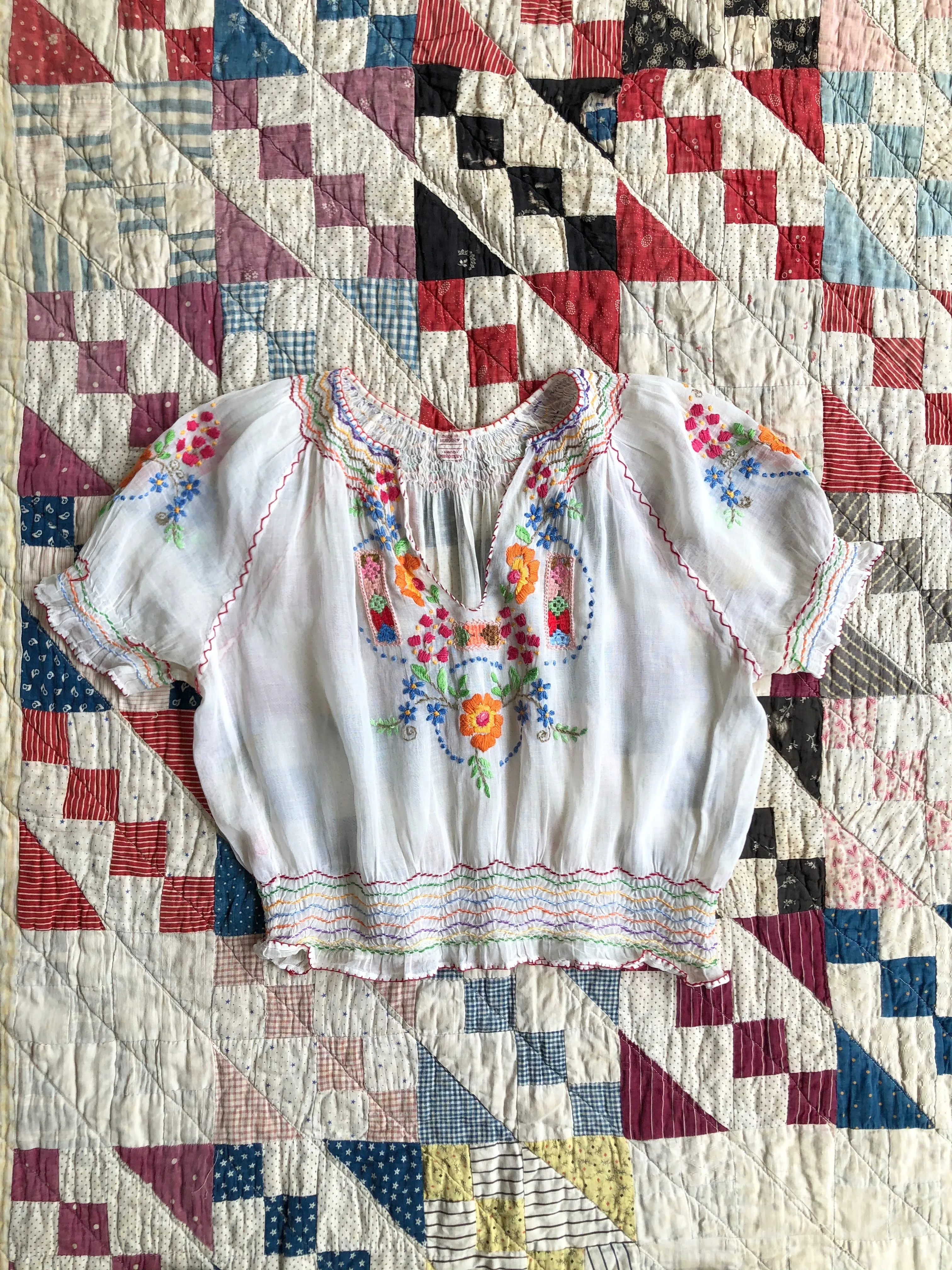 Antique Hungarian Folk Blouse