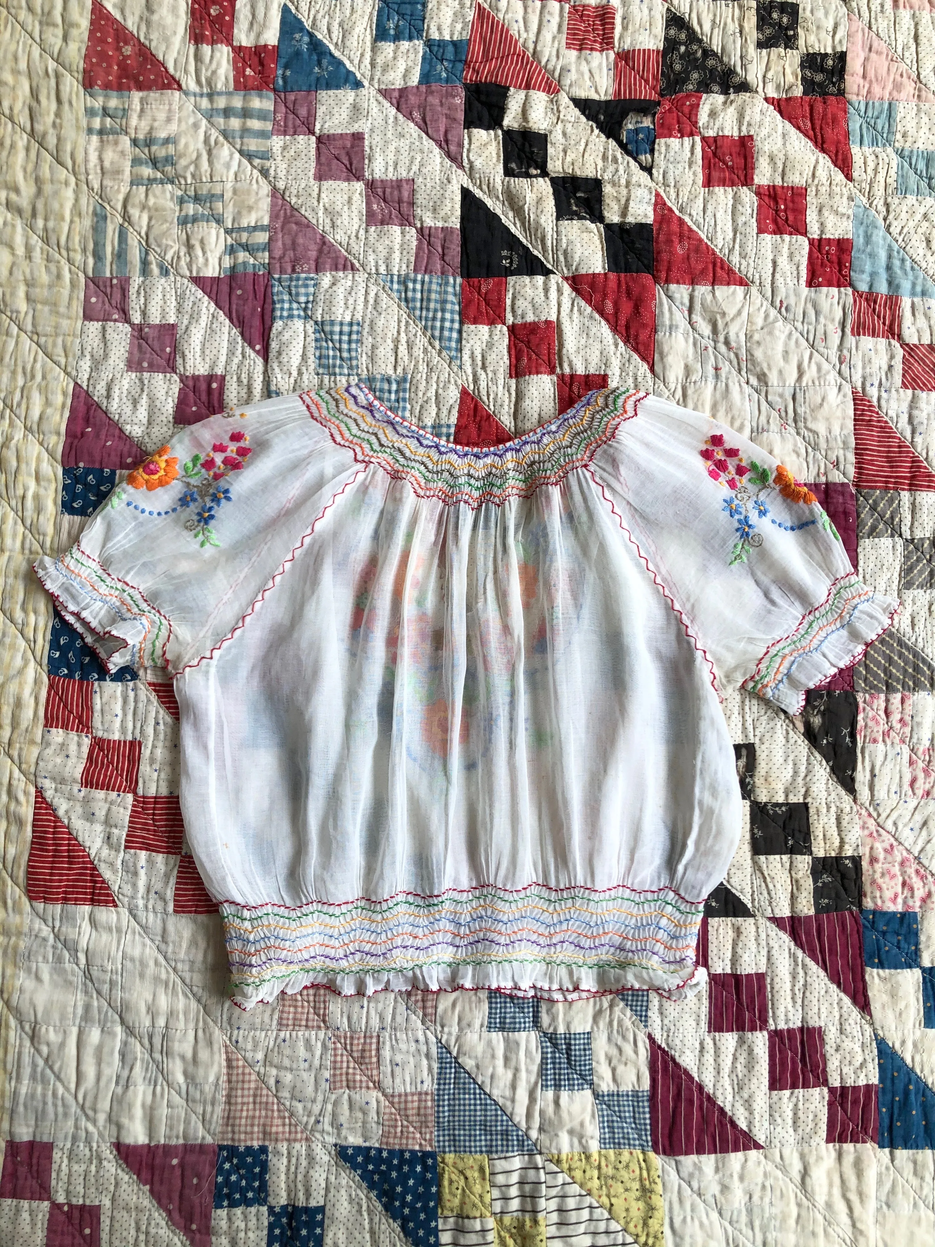 Antique Hungarian Folk Blouse