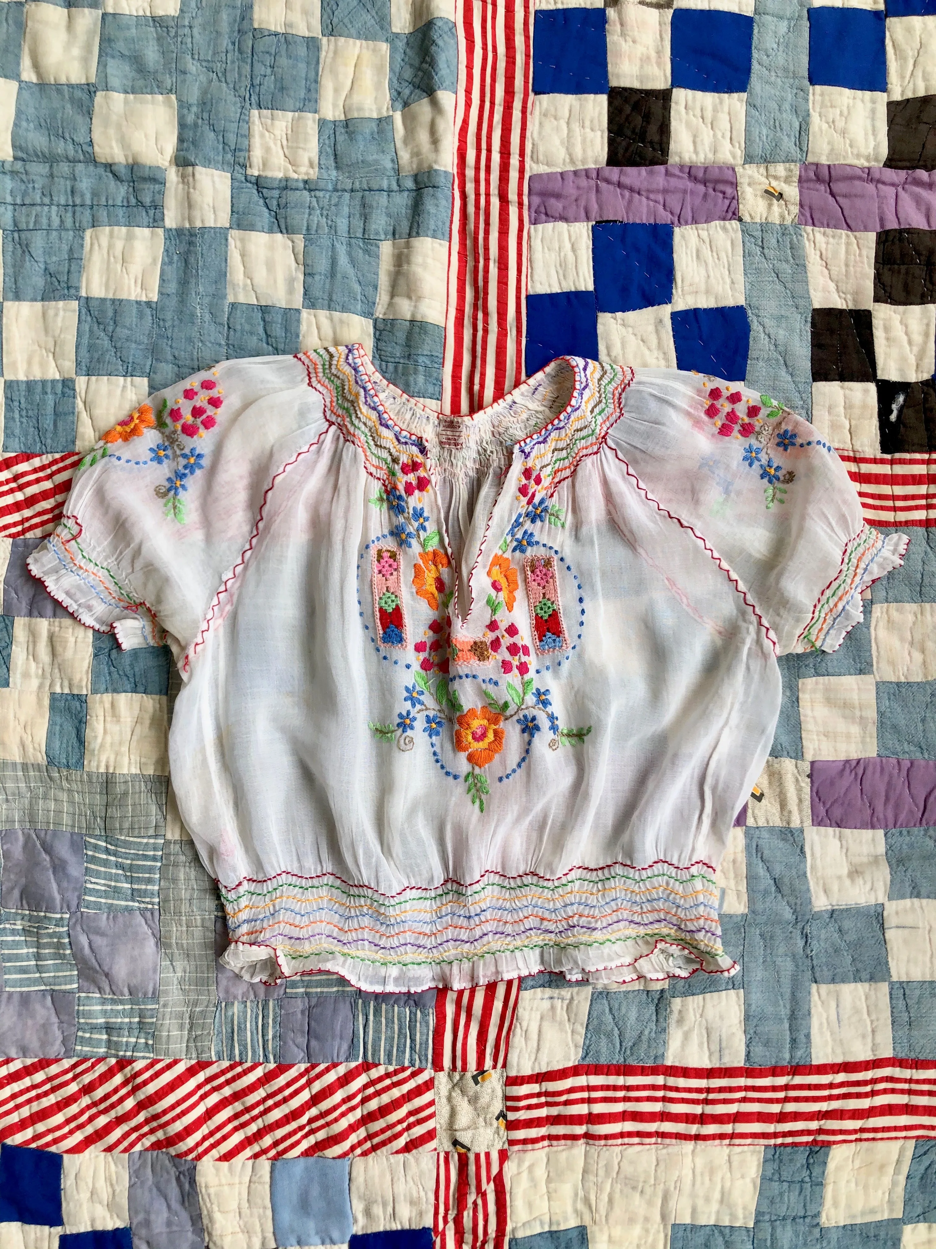 Antique Hungarian Folk Blouse