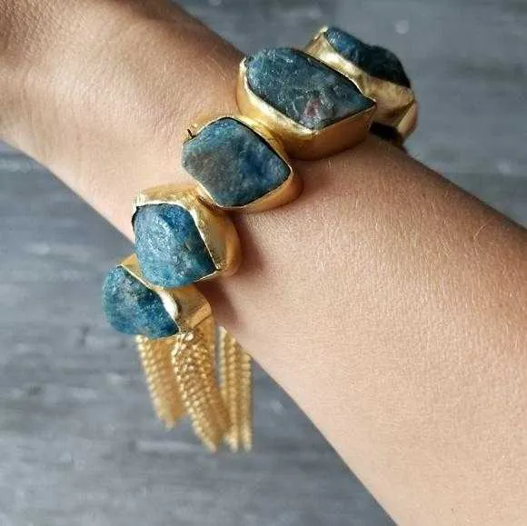 Apatite Handcrafted Cuff Bracelet