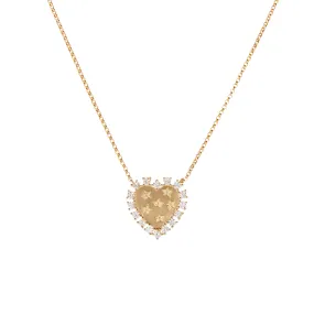 Ava Diamond Heart Necklace