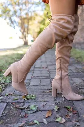 Bella Camel Thigh High Boots