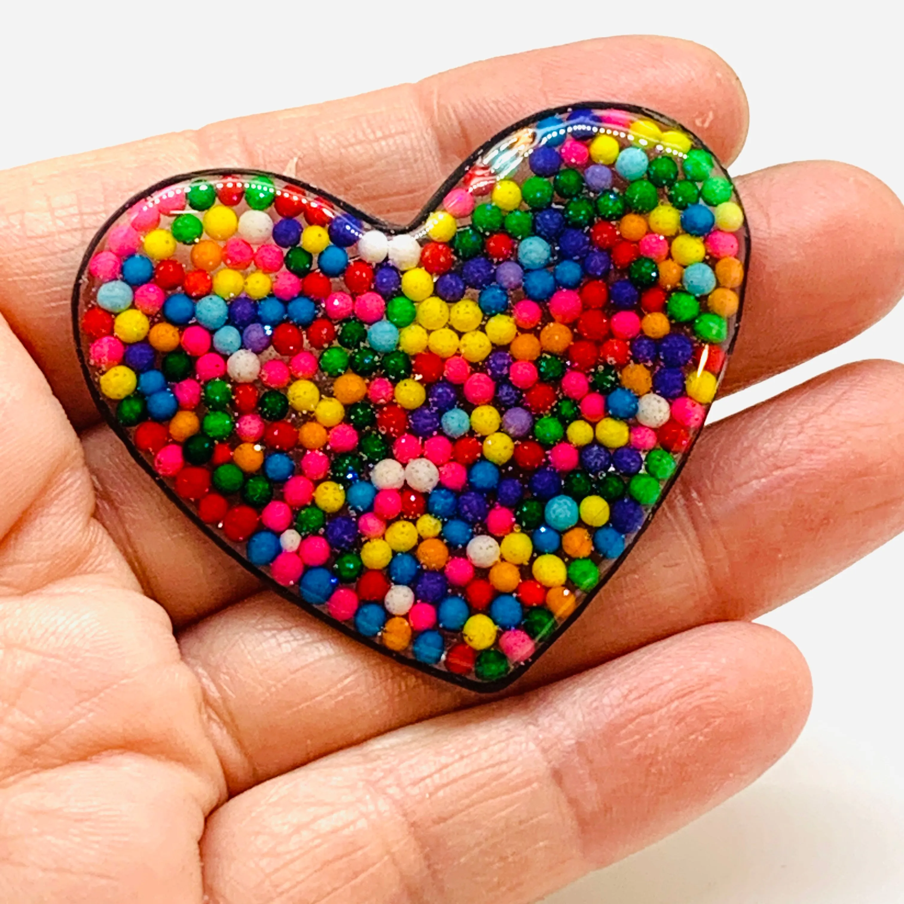 Big Heart Sprinkles Brooch