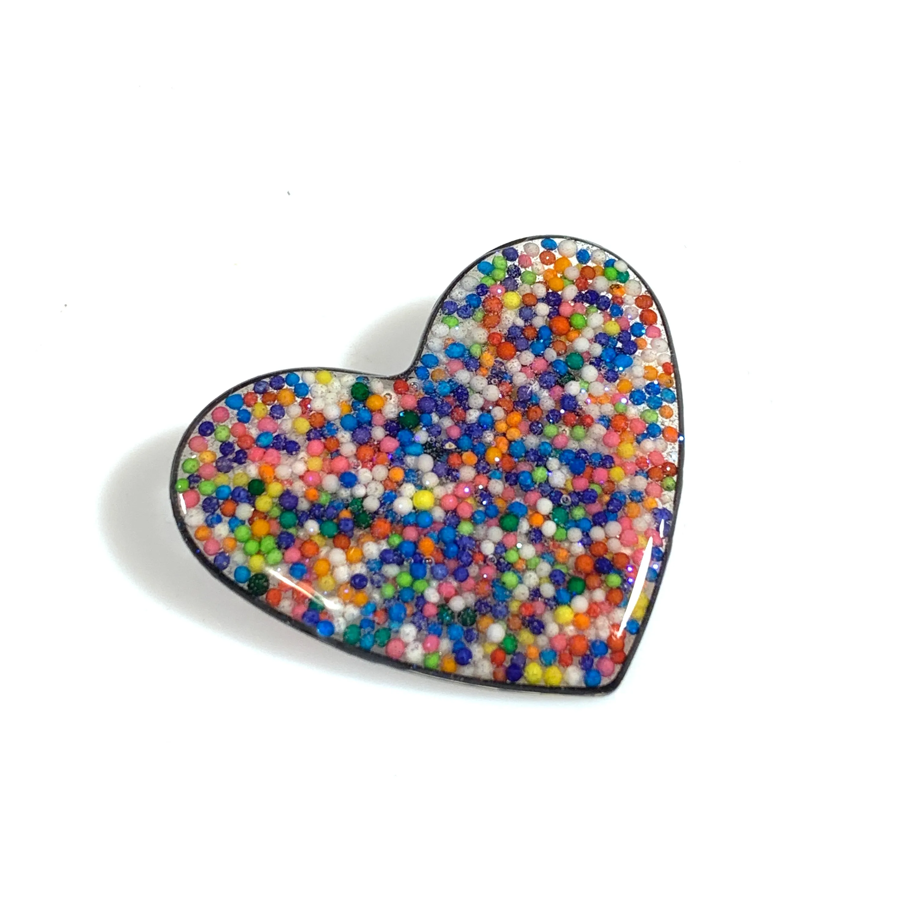 Big Heart Sprinkles Brooch