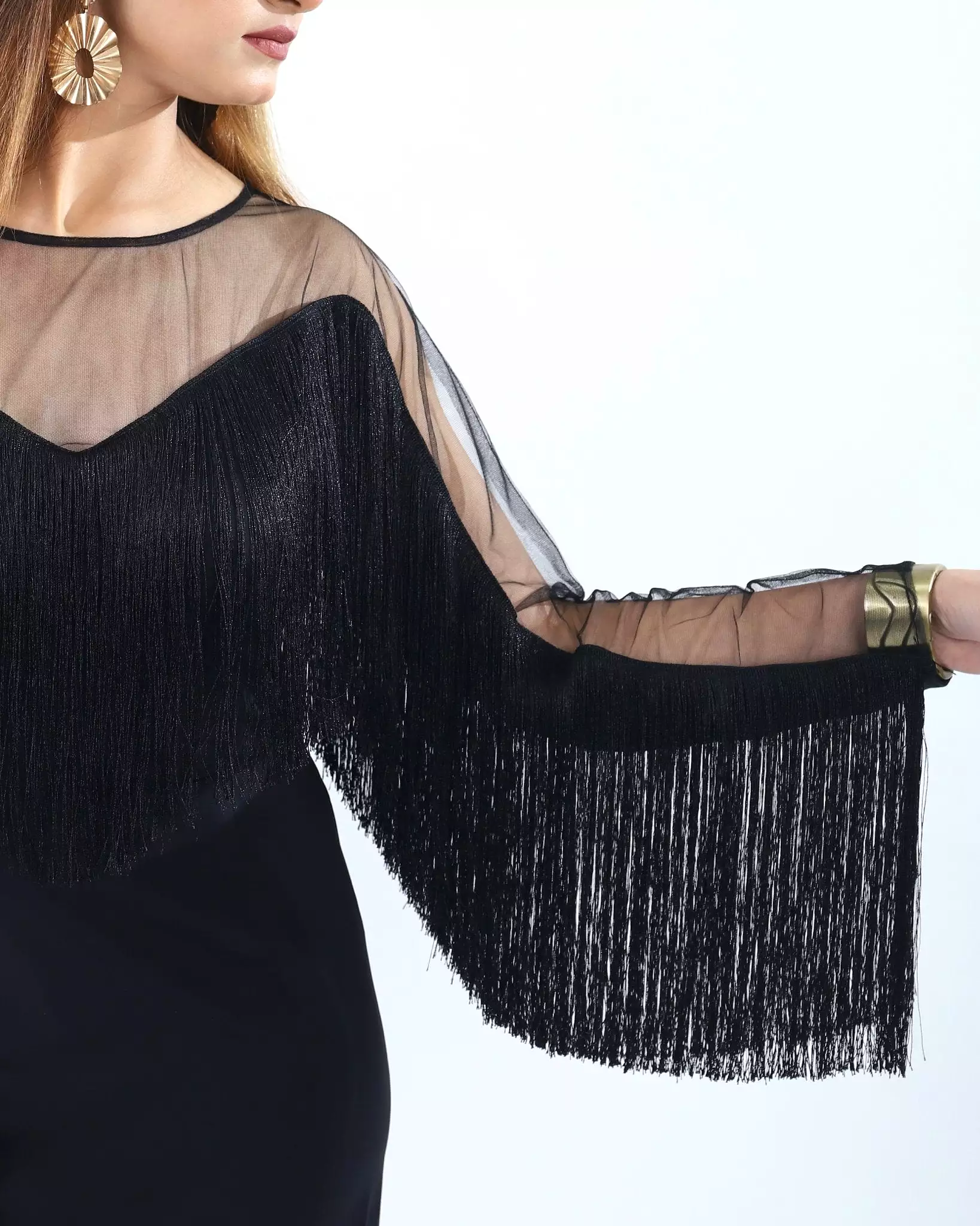 Black Fringe Dress