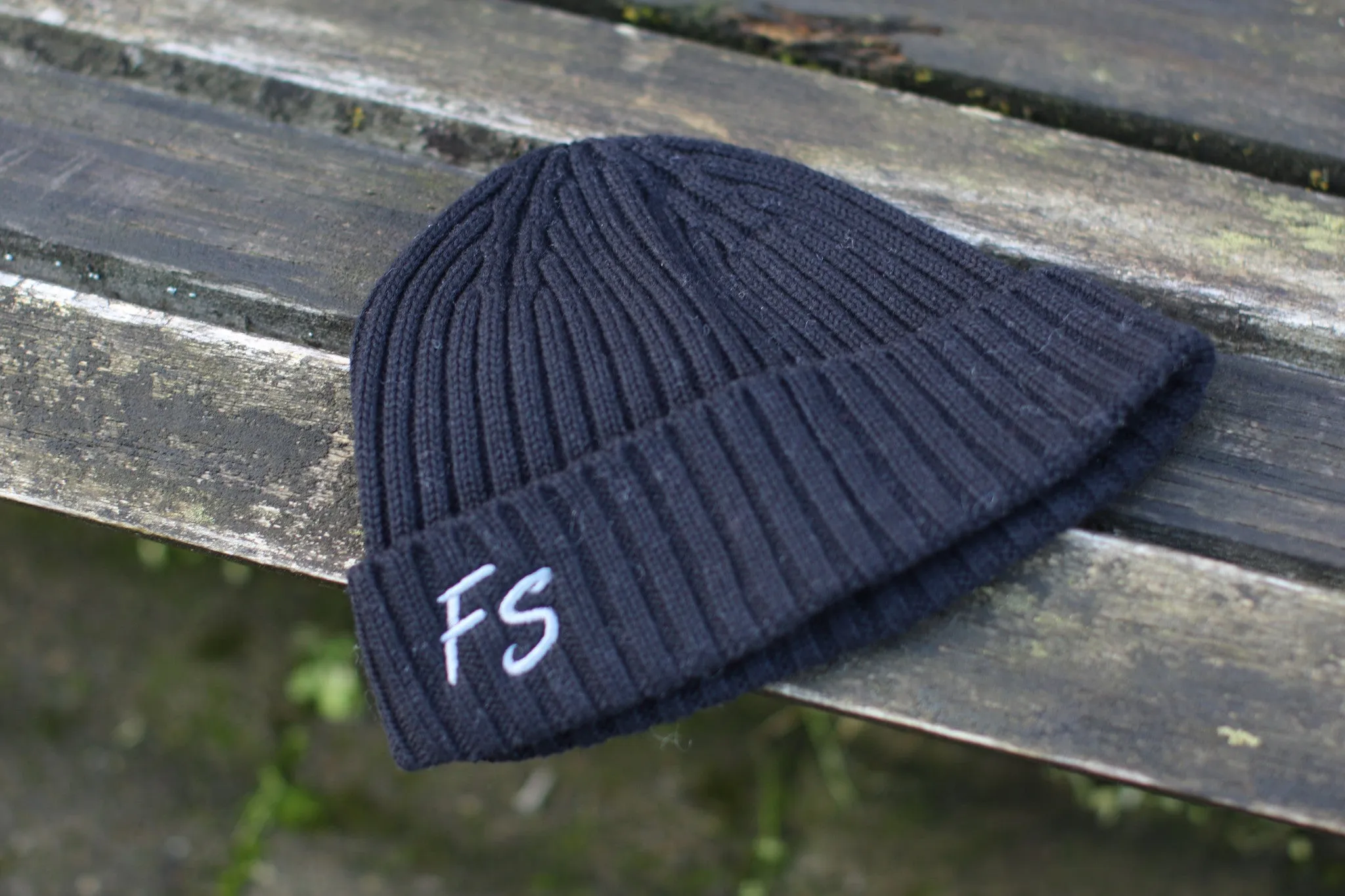 Black Knit FS Beanie