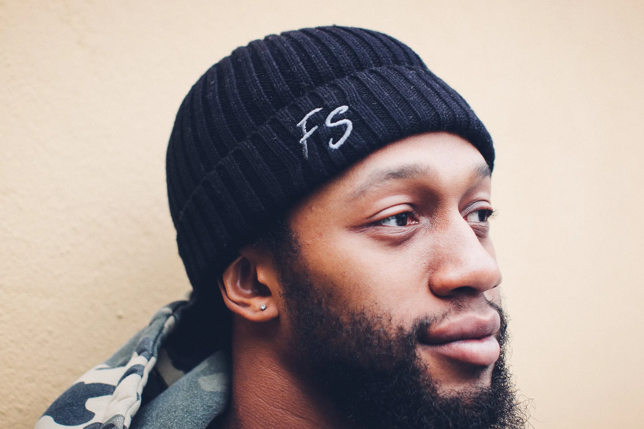 Black Knit FS Beanie