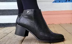 Black-Leather Ankle boots