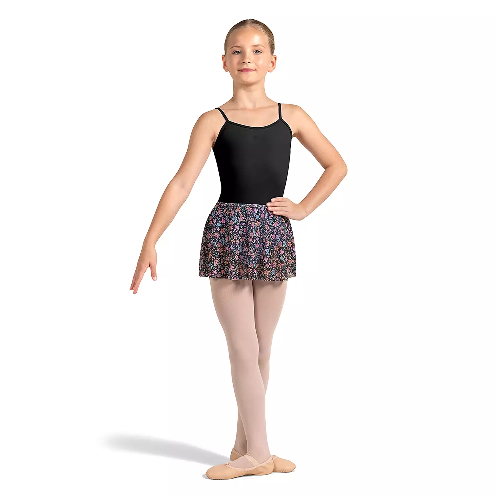 Bloch Child's Pull-On Mesh Floral Skirt