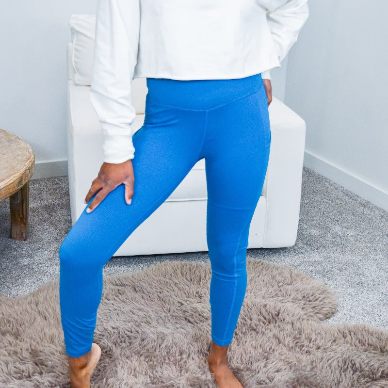 Blue Butter Soft Full Length Workout Leggings