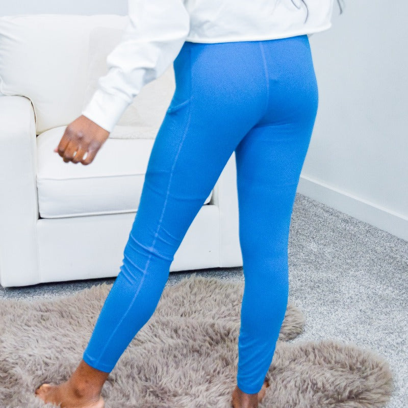 Blue Butter Soft Full Length Workout Leggings