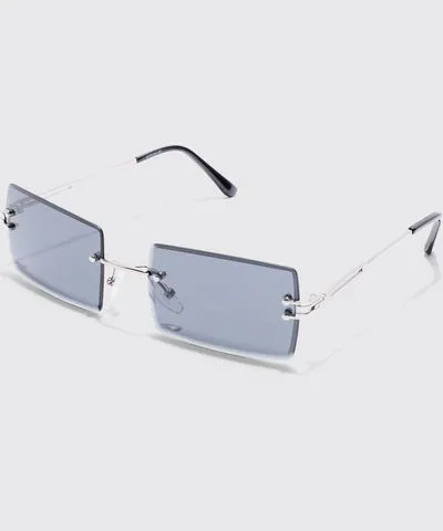 boohoo Mens Square Frameless Sunglasses