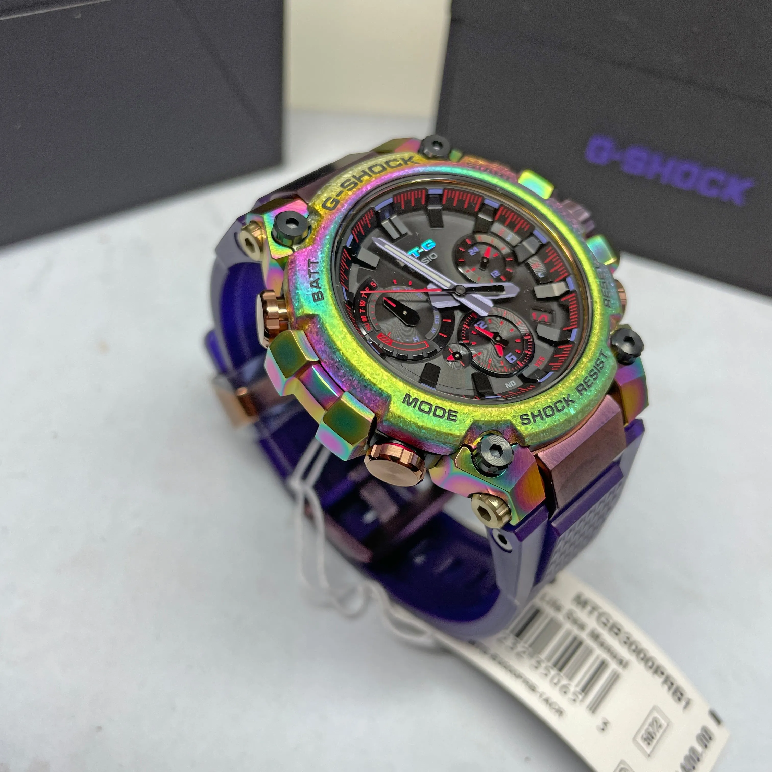 Casio G-Shock MTGB3000PRB-1 Aurora Oval Rainbow Purple Limited Edition MTG Watch