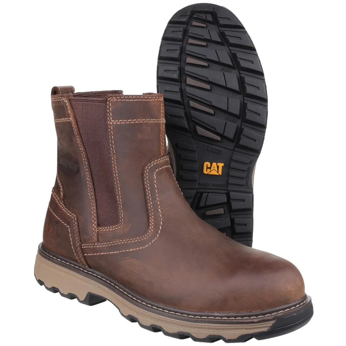 Caterpillar Pelton Safety Boot Dark Beige