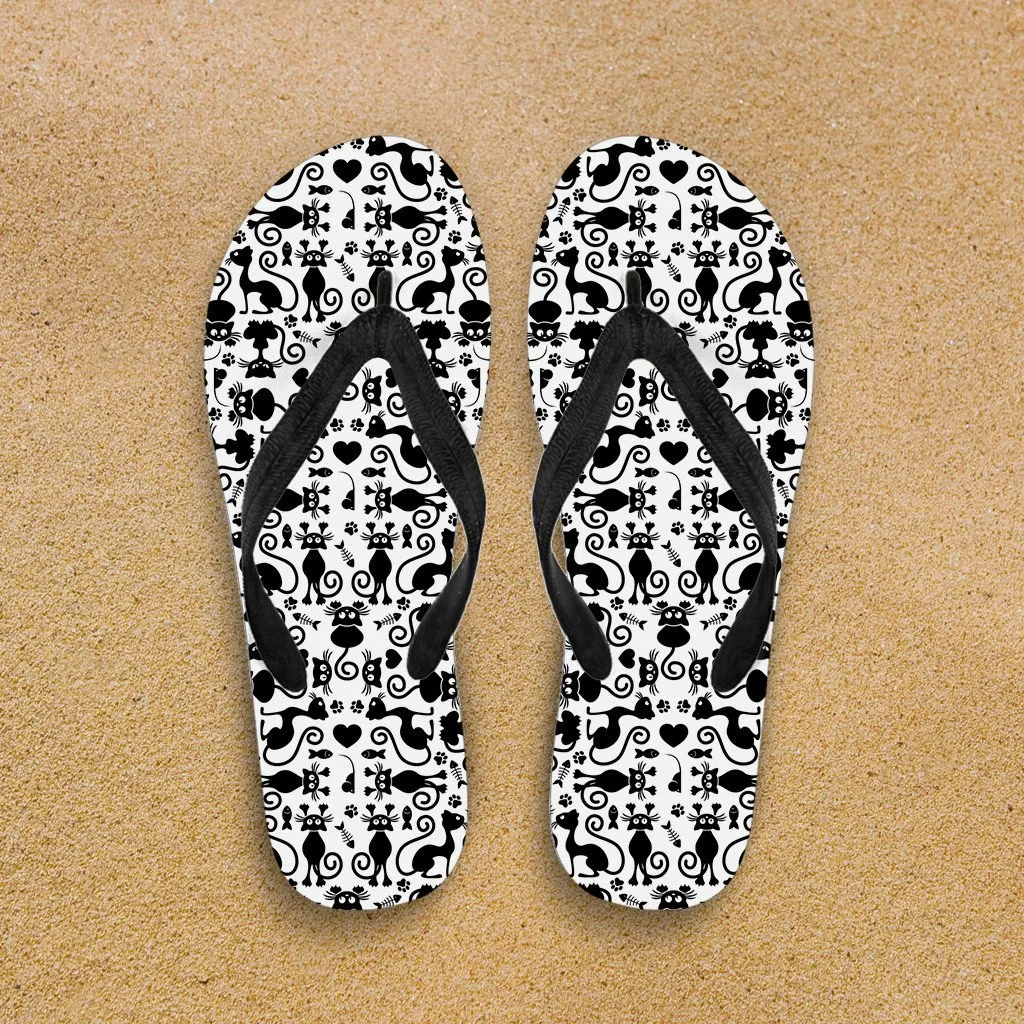 Cats Flip Flops White