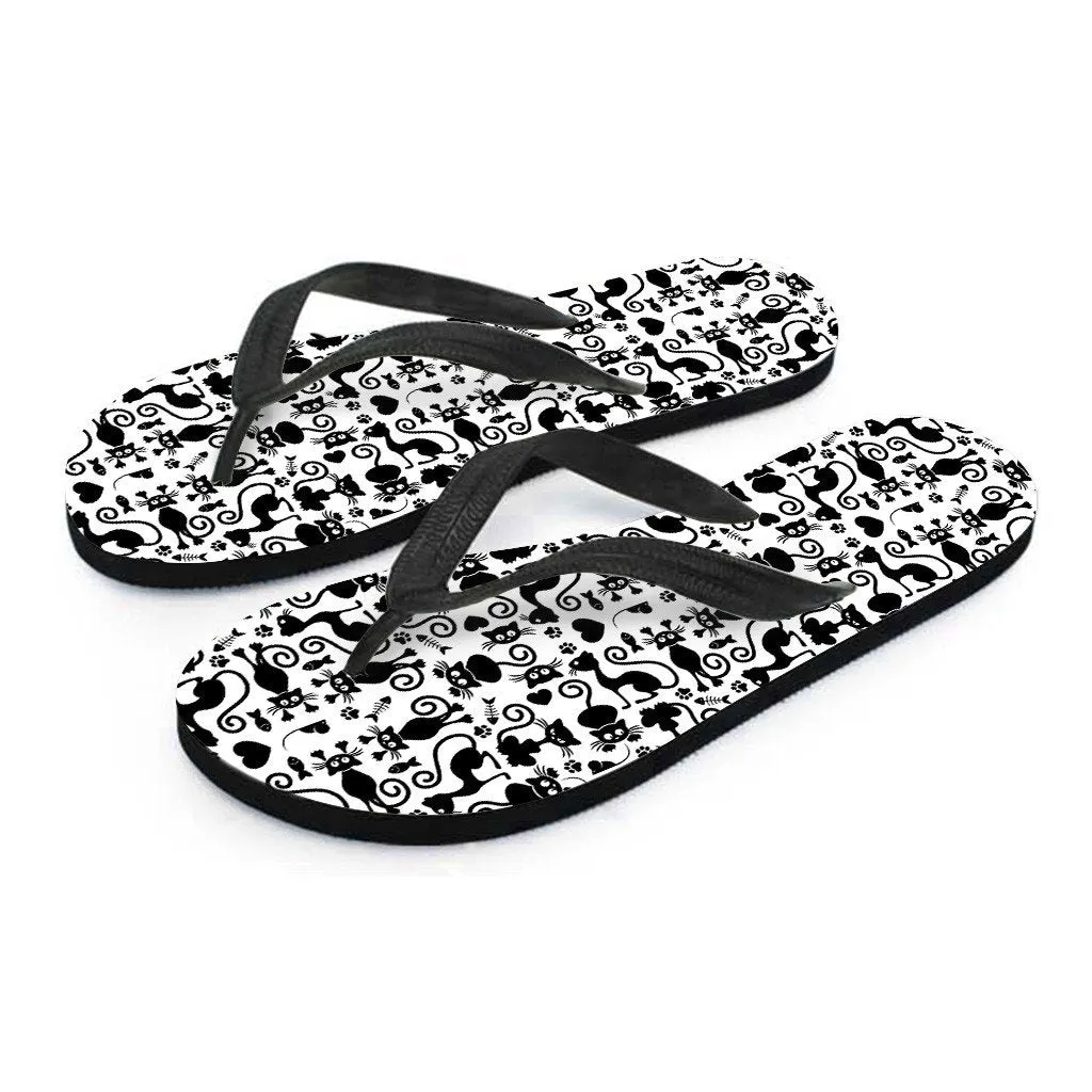 Cats Flip Flops White