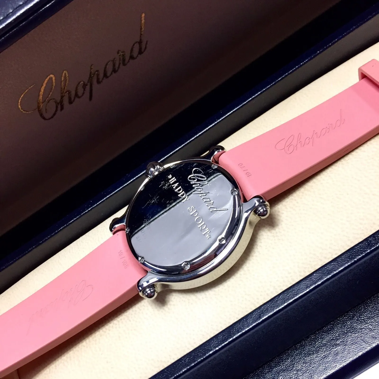 CHOPARD HAPPY SPORT Quartz 39mm Steel Floating DIAMONDS & RUBIES Watch