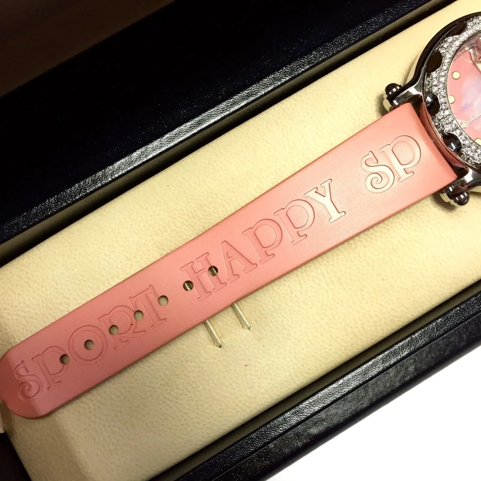 CHOPARD HAPPY SPORT Quartz 39mm Steel Floating DIAMONDS & RUBIES Watch