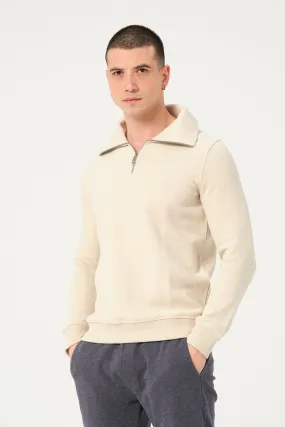 Cotton Man Sweater Beige