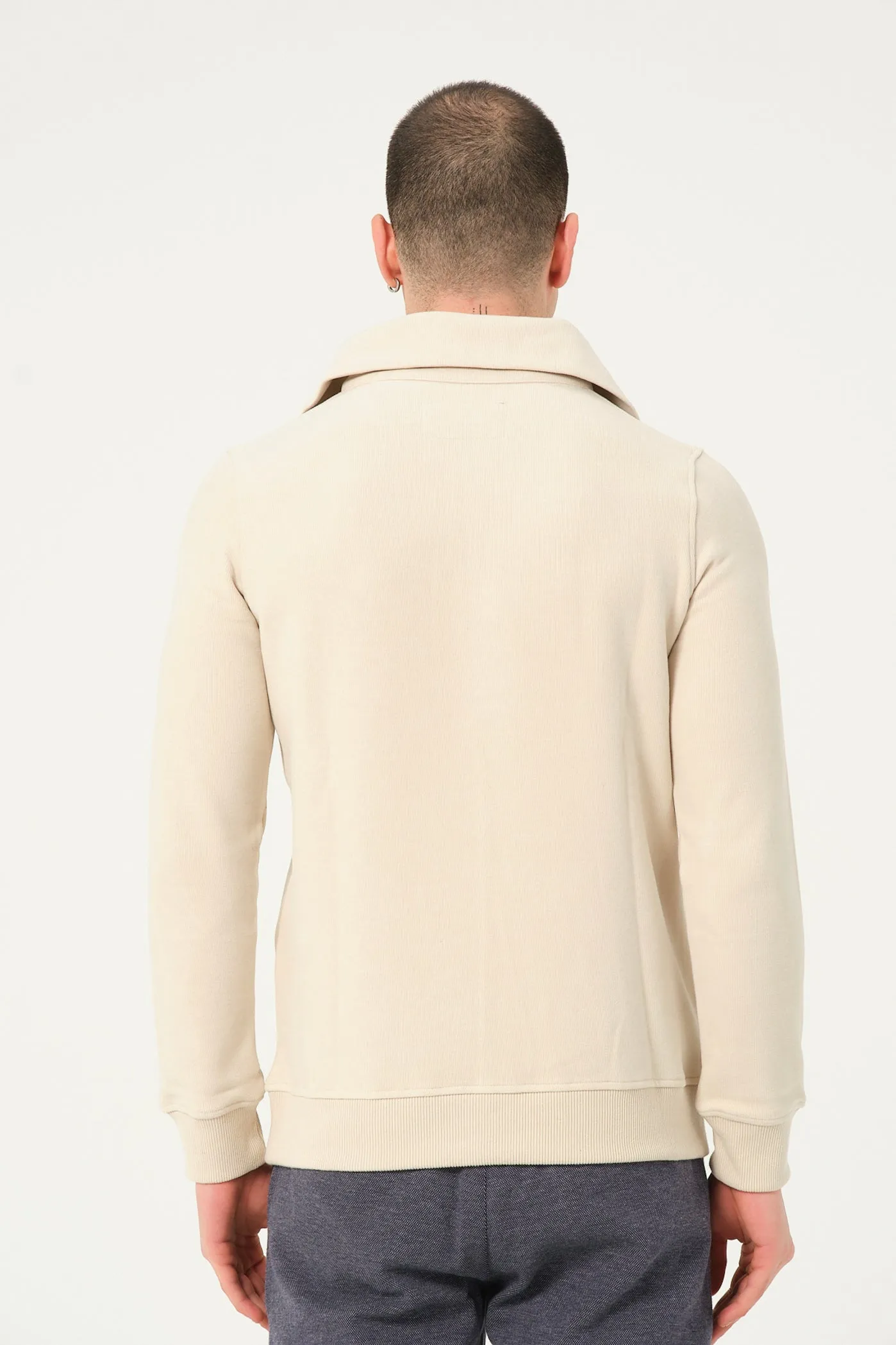 Cotton Man Sweater Beige