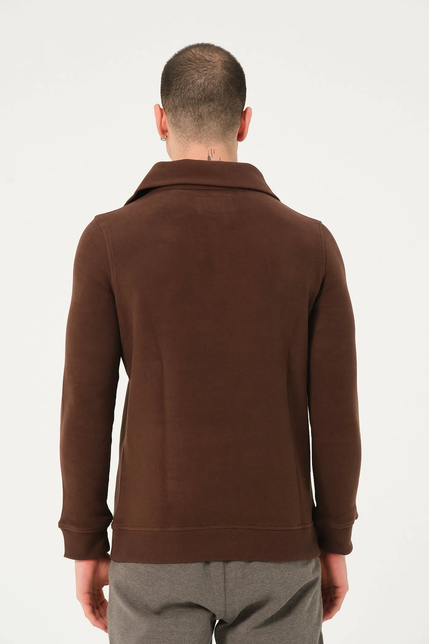 Cotton Man Sweater Brown