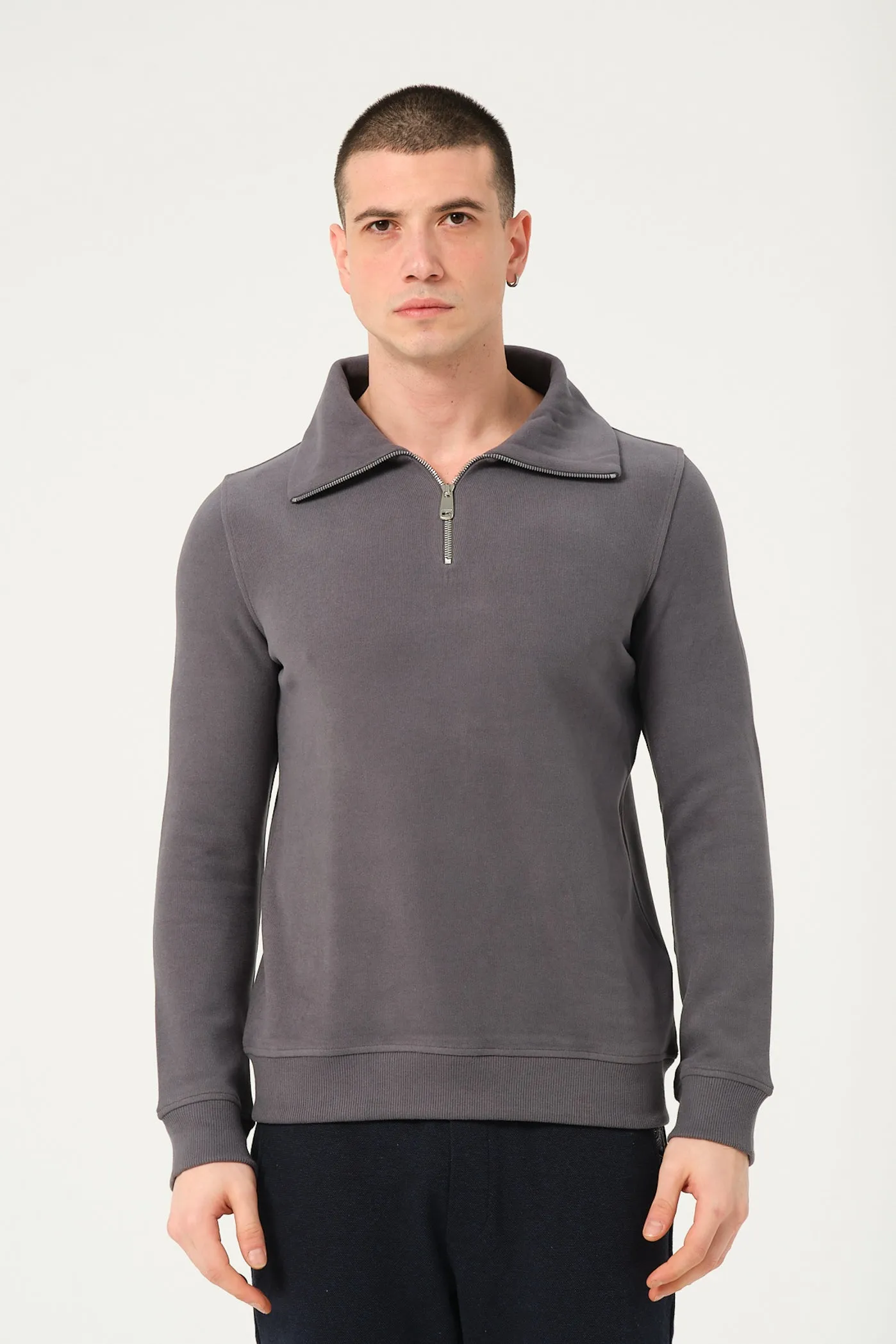 Cotton Man Sweater Grey