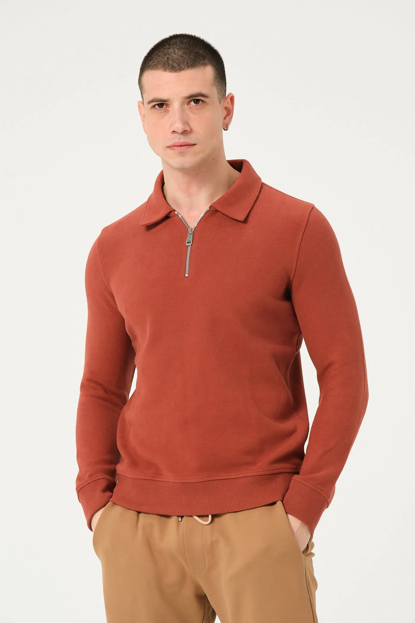 Cotton Man Sweater Red