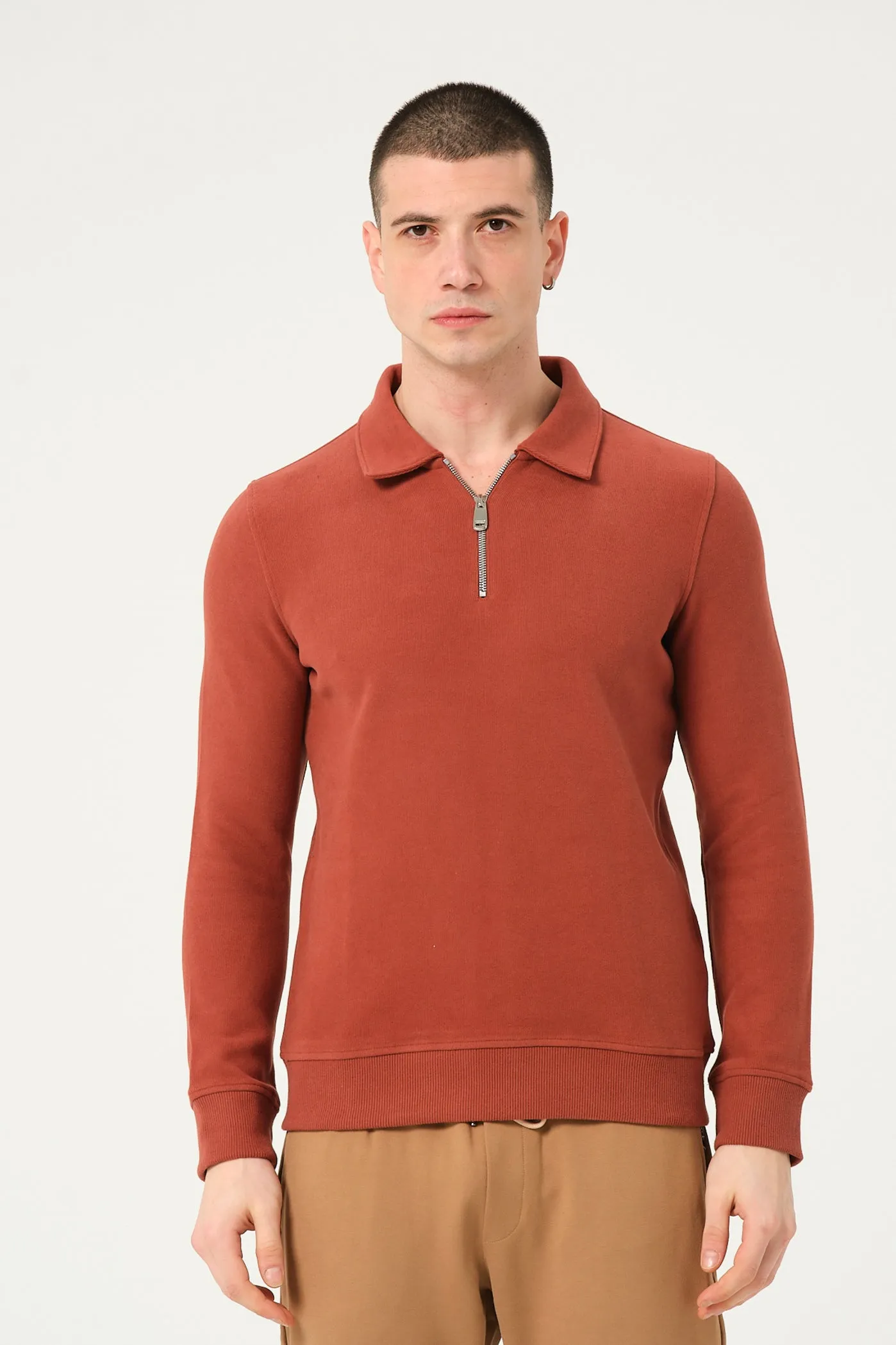 Cotton Man Sweater Red