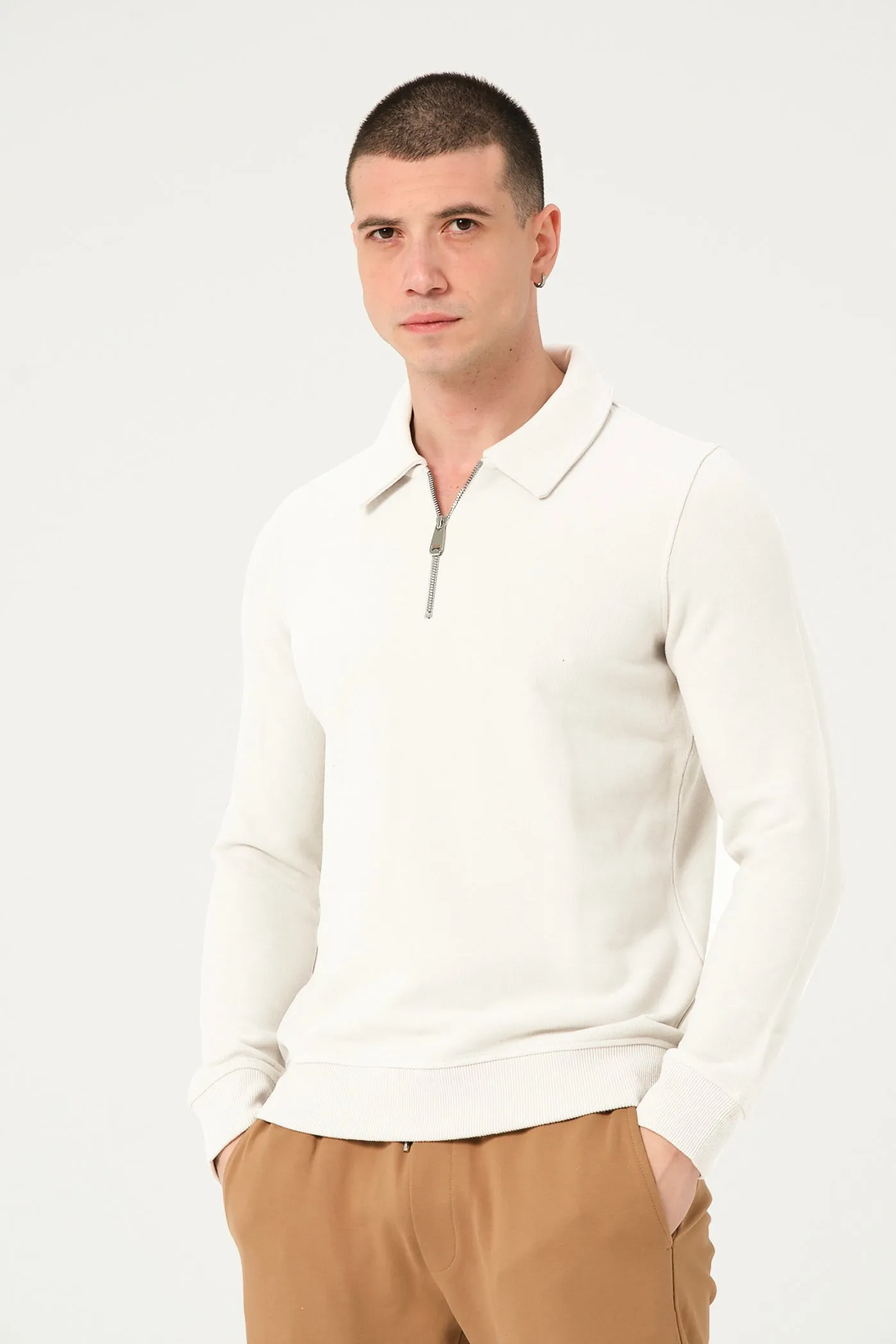 Cotton Man Sweater White